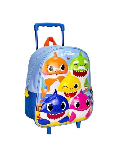Zaino trolley per bambini 3D Baby Shark